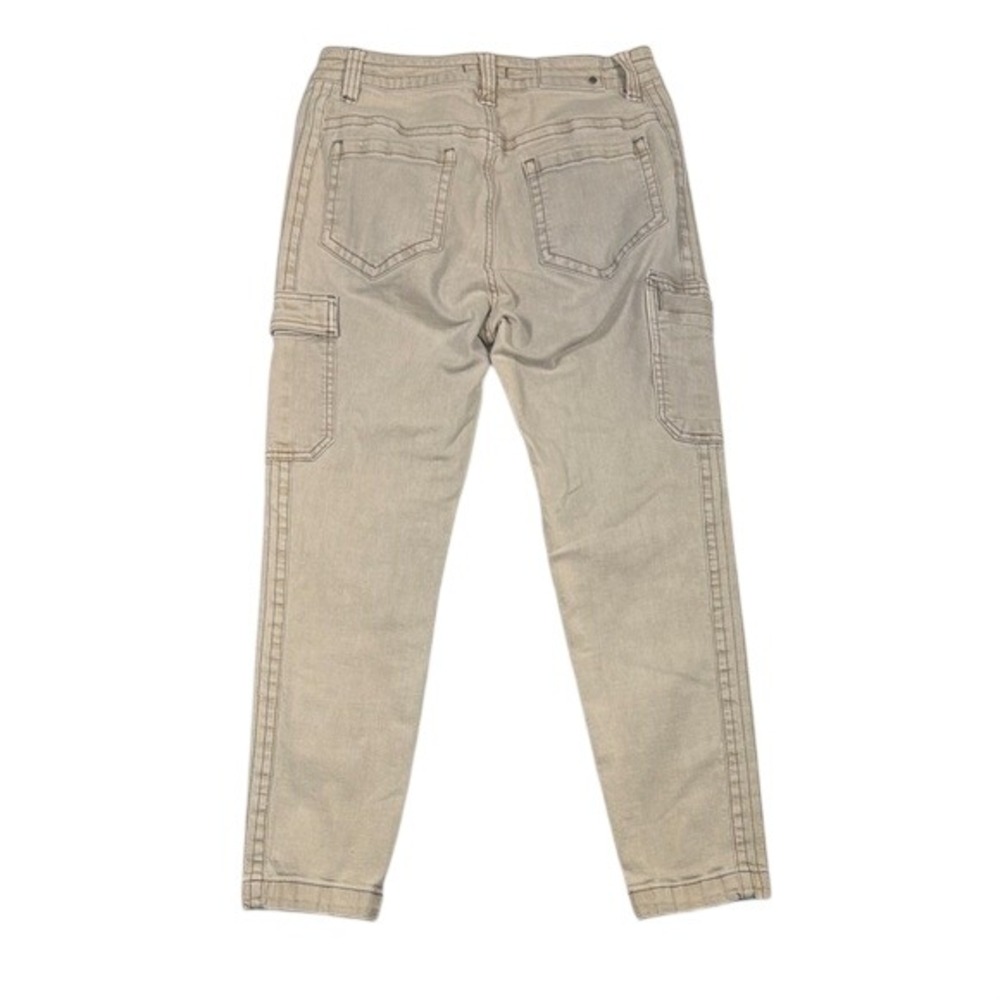 prAna Women Organic Cotton Cargo Utility Pants Khaki Tan Size 10 Tapered Cropped - Picture 4 of 10